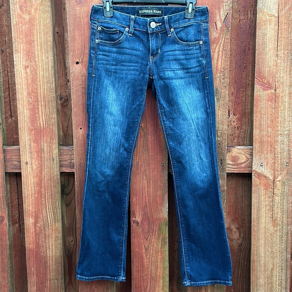 Express Barely Boot Low Rise Boot Cut Jeans Size … - image 1